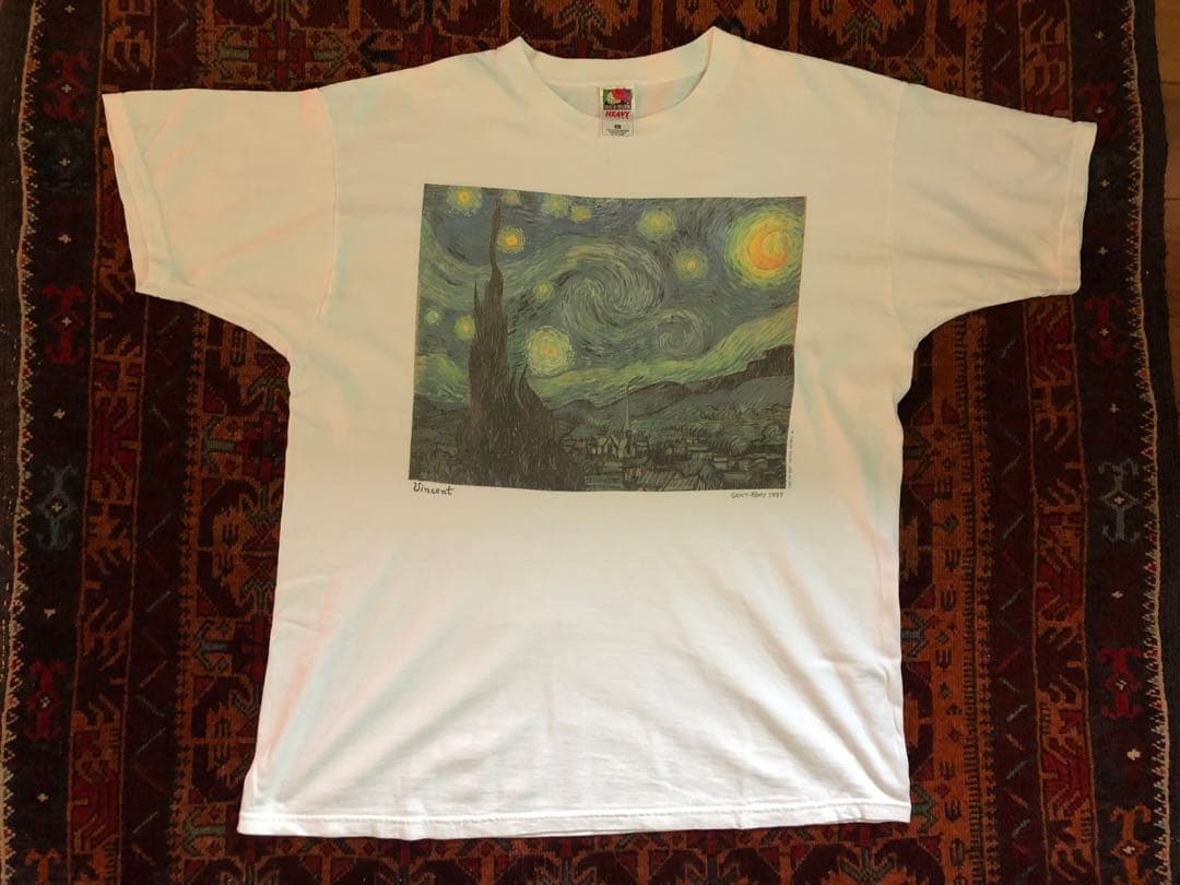 90'sゴッホ星月夜TシャツVincent Van Gogh ゴッホ gogh 星月夜 90s