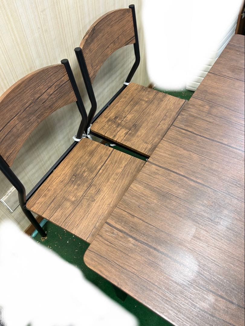 RASIK 木製テーブル　チェア4脚　ダイニングテーブルセット※たのめる便不可