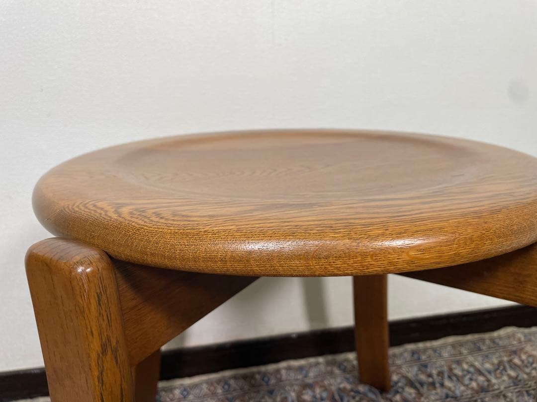 浜本工芸 ナラ材 スツール ダイニングチェア 丸椅子 木製 チェア
