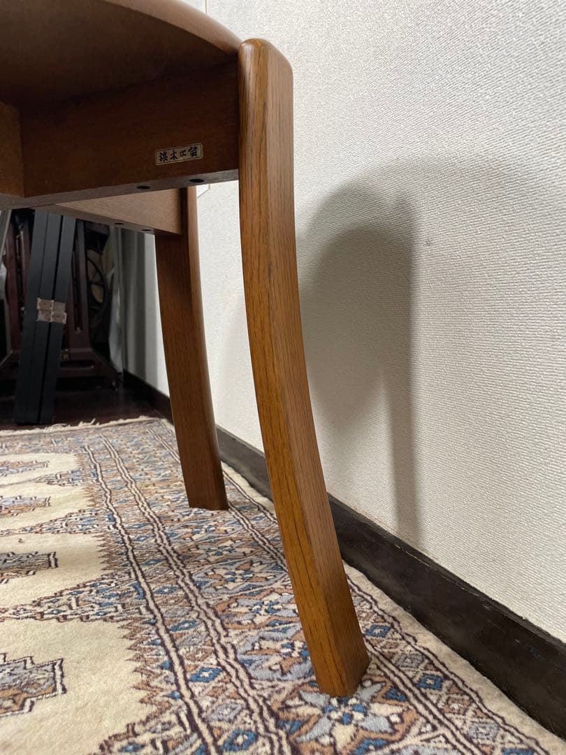 浜本工芸 ナラ材 スツール ダイニングチェア 丸椅子 木製 チェア