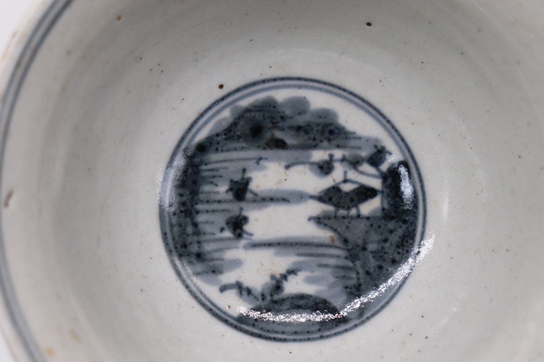 中国 染付お碗 木箱入 送料込み0311