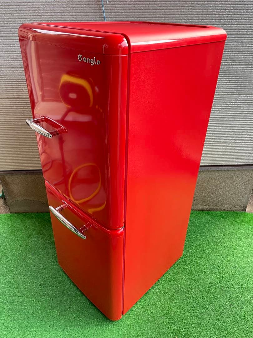 637極美品✨ エディオン レトロインバーターおしゃれレッド 2ドア