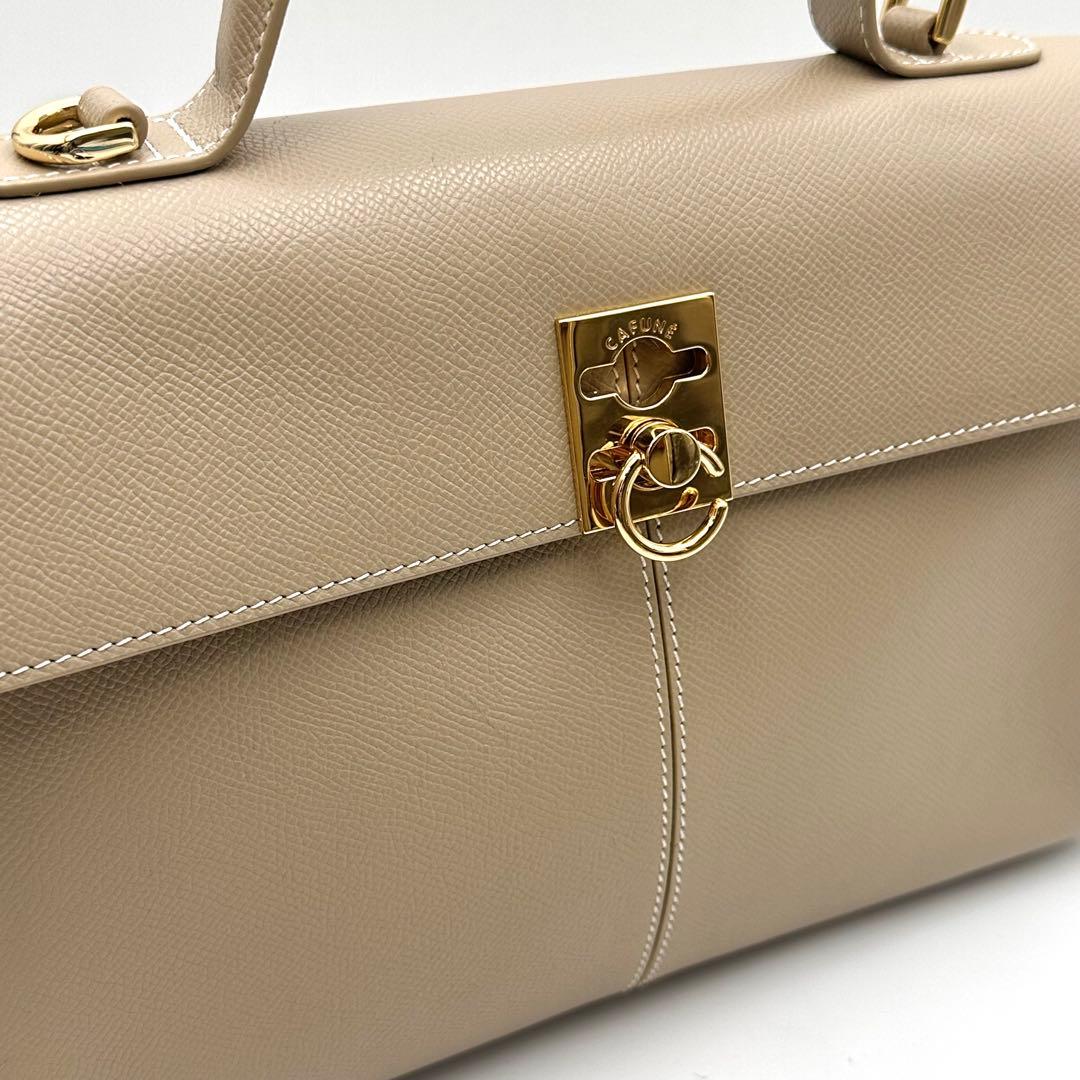 未使用保管品✨ CAFUNE カフネ スタンスバッグ　2way グレージュ