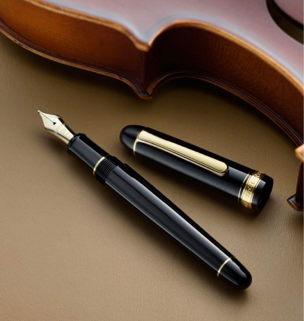 プラチナ万年筆 #3776センチュリー #１ブラックインブラック