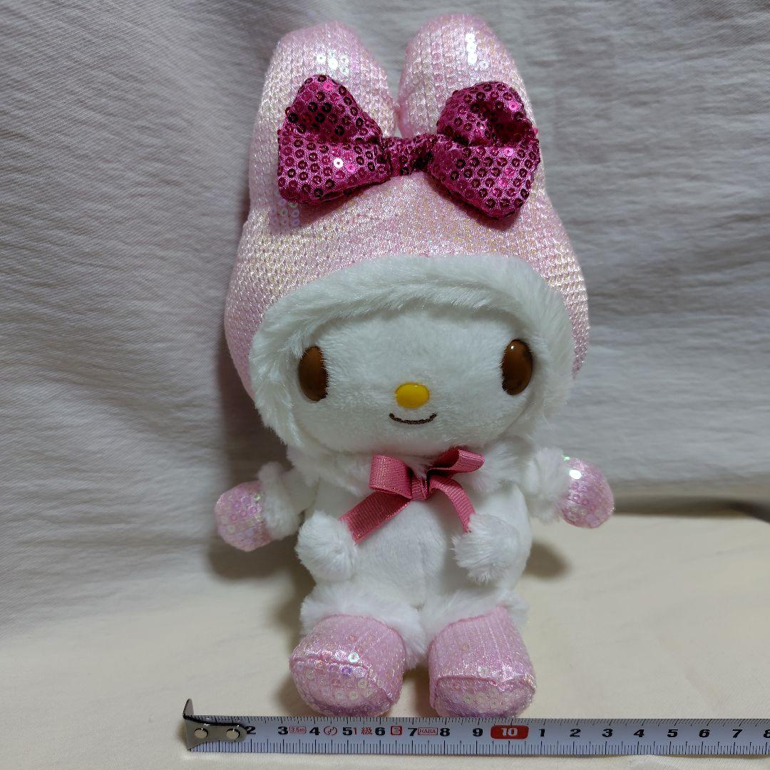 マイメロディ スパンコール ゆきんこ ぬいぐるみ りぼん