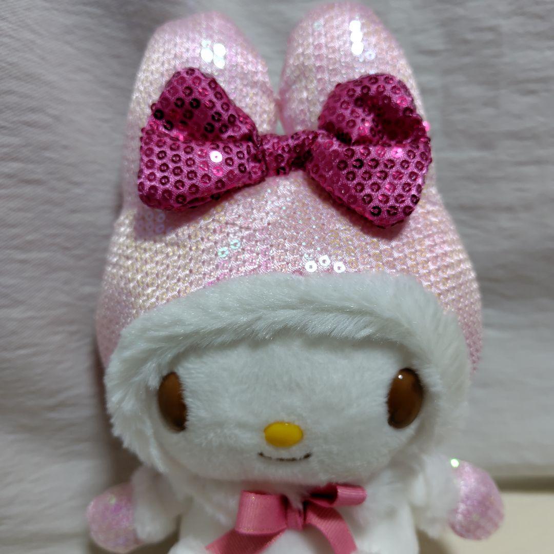 マイメロディ スパンコール ゆきんこ ぬいぐるみ りぼん