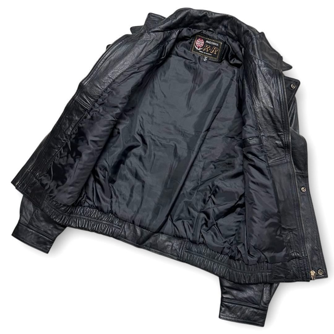 90s vintage レザージャケット 短丈 A2 本革 フライトジャケット