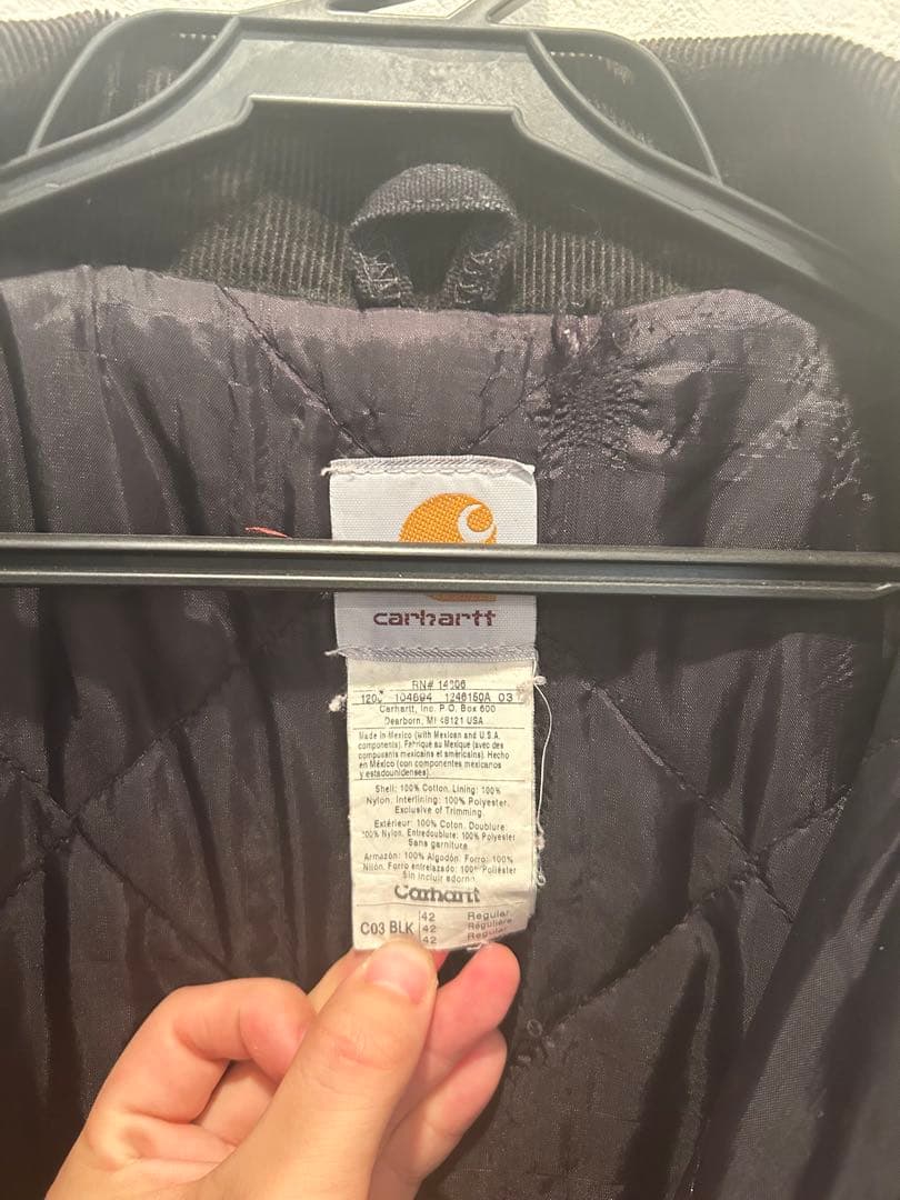 Carhartt ブラックジャケット　ダブルジップ