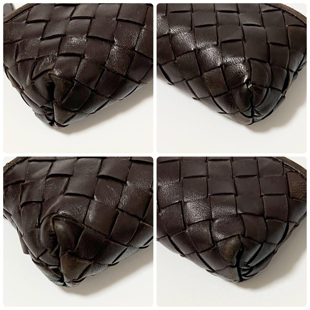 BOTTEGA VENETA イントレチャート ペンケース 小物入れ ブラウン