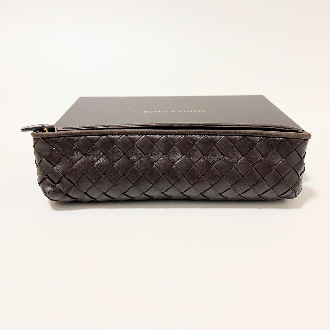 BOTTEGA VENETA イントレチャート ペンケース 小物入れ ブラウン