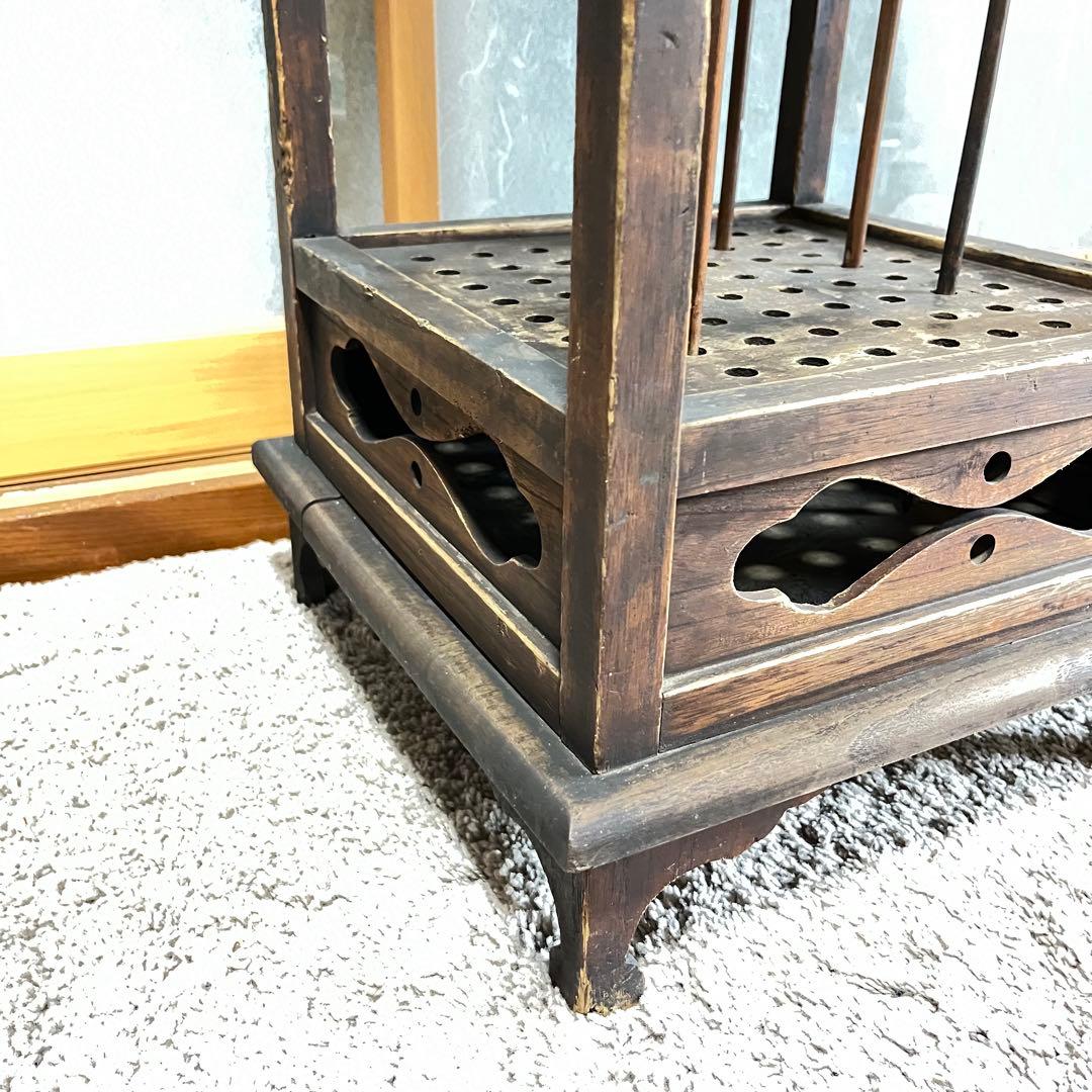 ヴィンテージ　矢箱　矢付き　猫足　木製