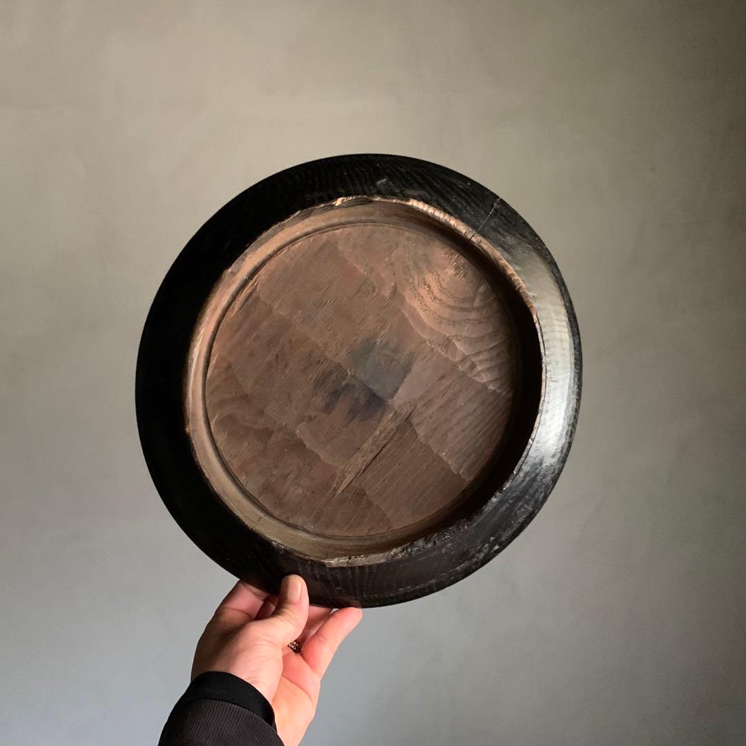 やつれ盆 古道具 古美術 アンティーク 塗り盆 枯れ盆