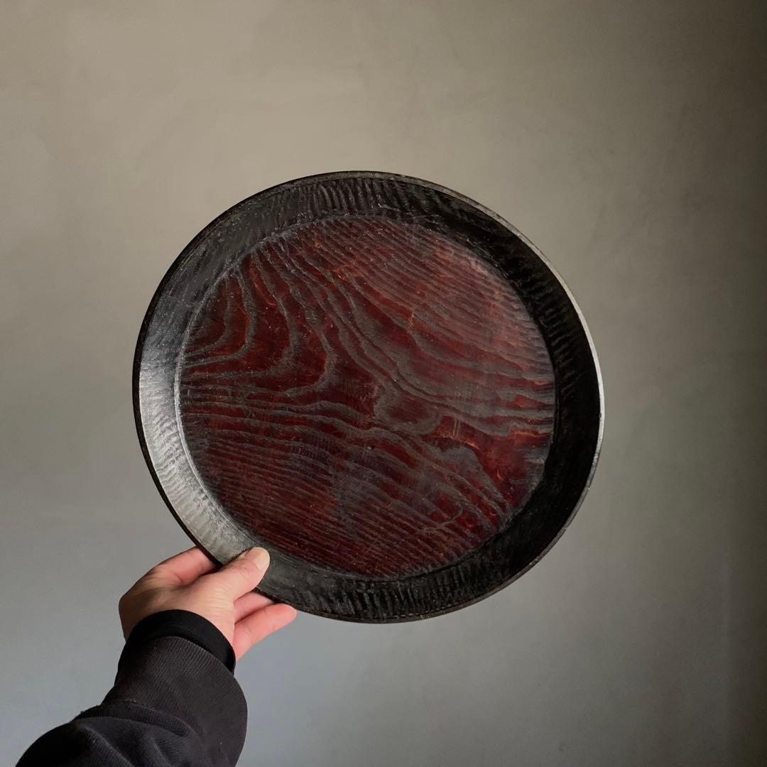 やつれ盆 古道具 古美術 アンティーク 塗り盆 枯れ盆