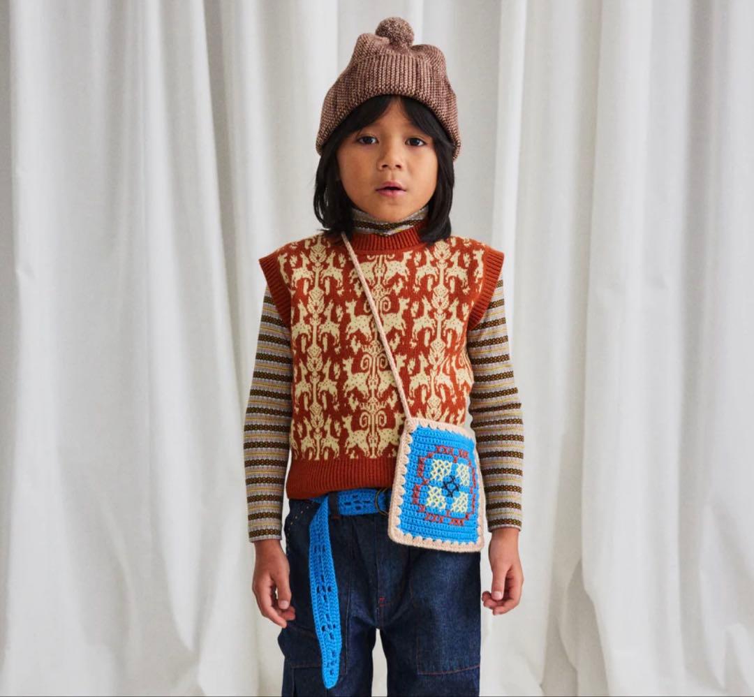 misha & puff garter hat affogato 4-8y