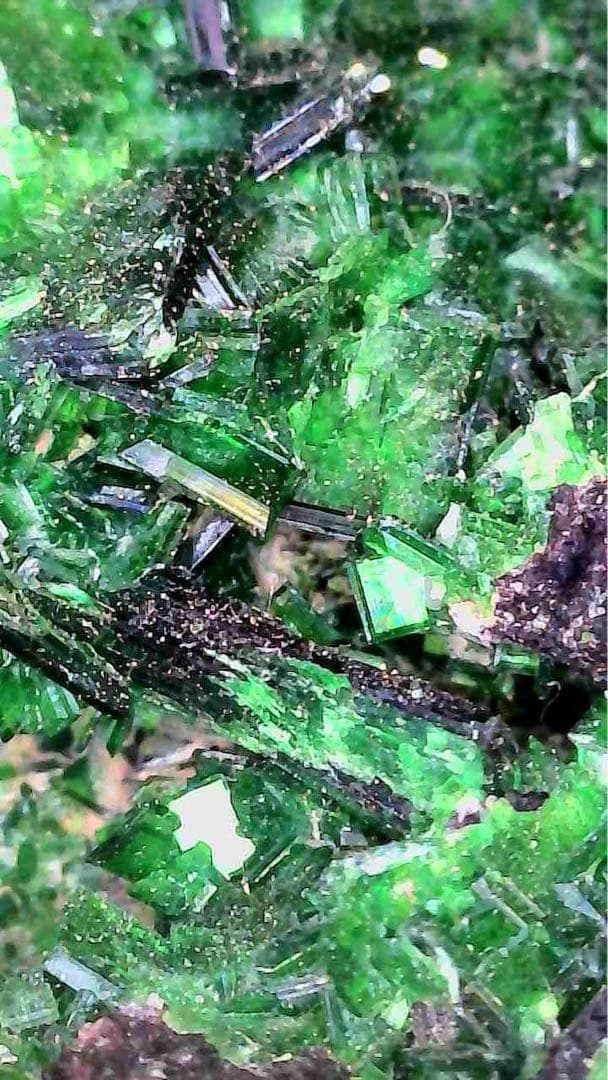 燐銅ウラン鉱 torbernite コンゴ産 放射性鉱物