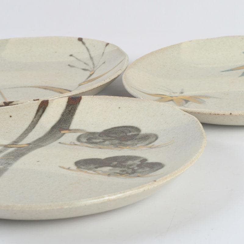 和食器 茶懐石 幸兵衛窯 絵変和皿 銘々皿 五客 共箱