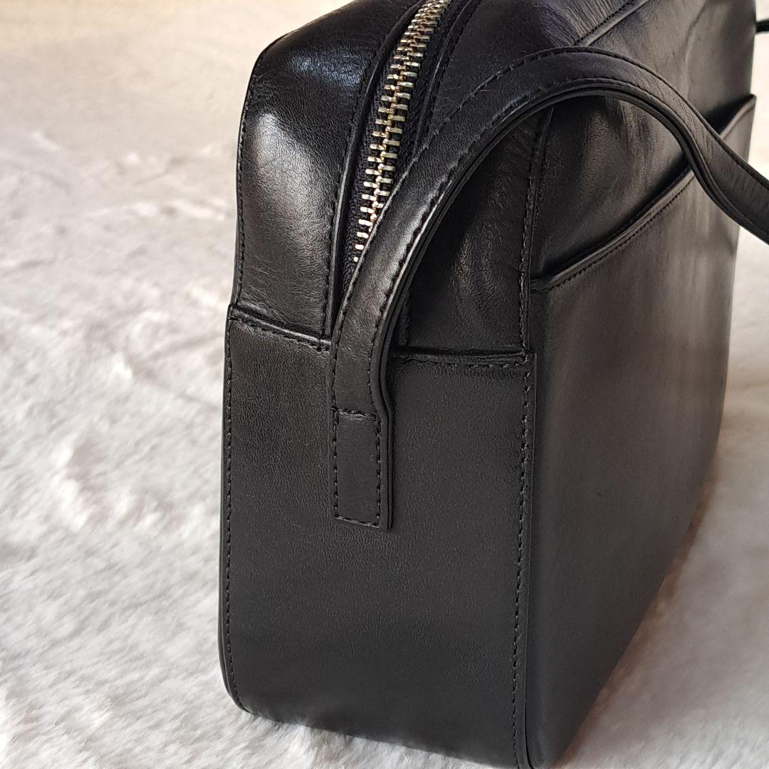 希少　クレージュ　レザー　ショルダーバッグ　BIGロゴ　型押し　ヴィンテージ