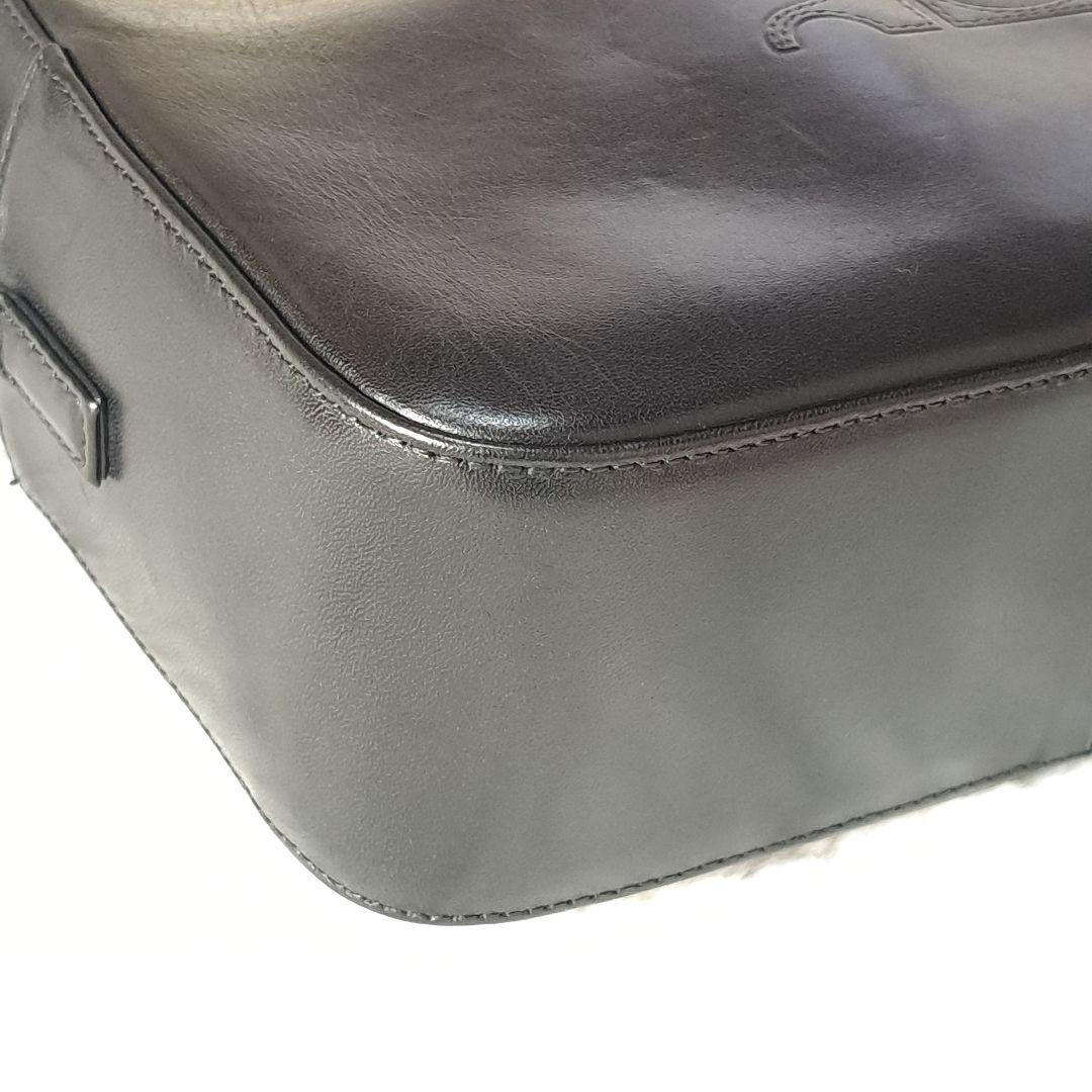 希少　クレージュ　レザー　ショルダーバッグ　BIGロゴ　型押し　ヴィンテージ