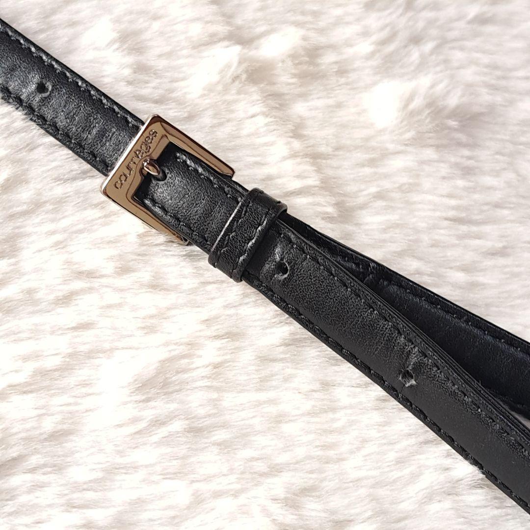 希少　クレージュ　レザー　ショルダーバッグ　BIGロゴ　型押し　ヴィンテージ