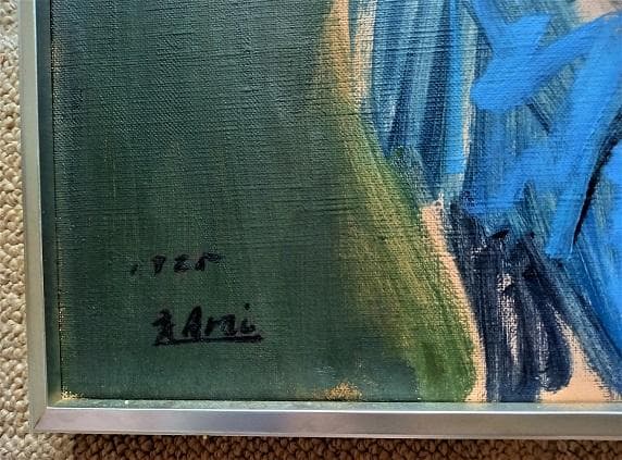 油彩画：神戸中華街の女性F6号