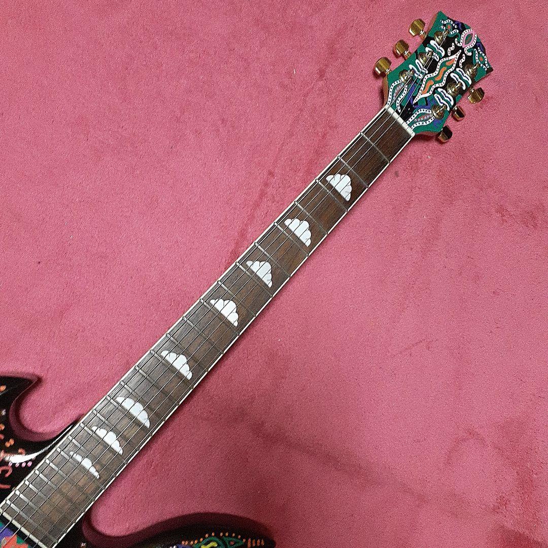 良・美品】サイケペイント・hideモデル。モッキンバードエレキギター。