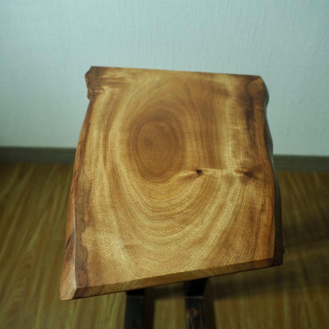 天然木 一枚板 サイドテーブル 無垢材 一点物 ナチュラル家具