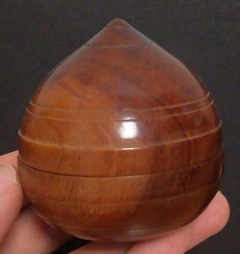 大綱宗彦書付　一笑庵好　木地　宝珠　共箱　時代布付　茶道具