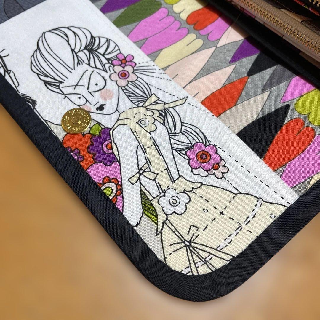 はなはなはち　長財布　やりくり財布　ハンドメイド　レア廃盤生地