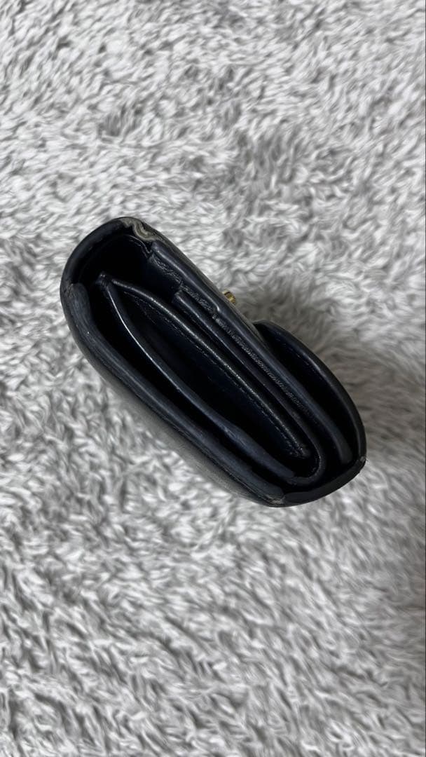 nico-chan セリーヌ　ブラック 三つ折り財布 ゴールド金具