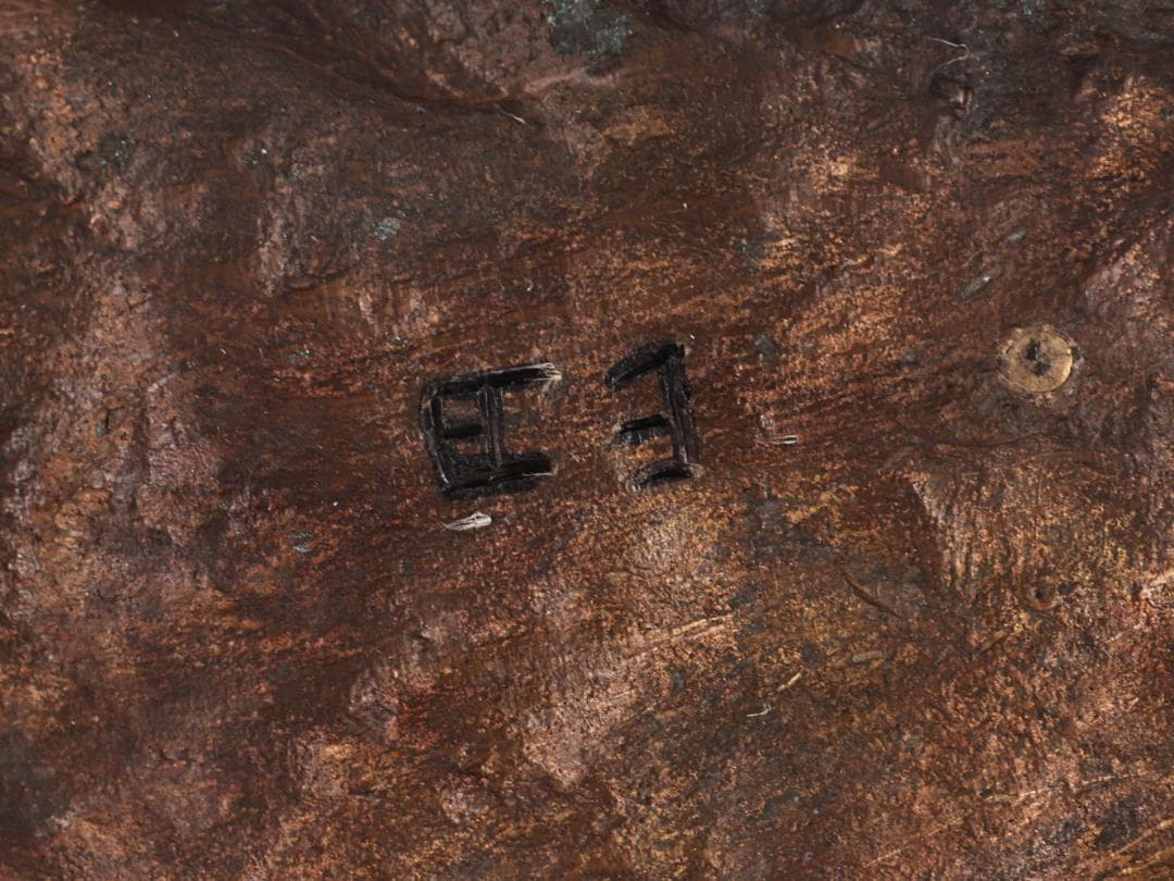 BK198 時代金工 古銅製 大名馬 置物 床飾 ブロンズ像 家紋 武田菱