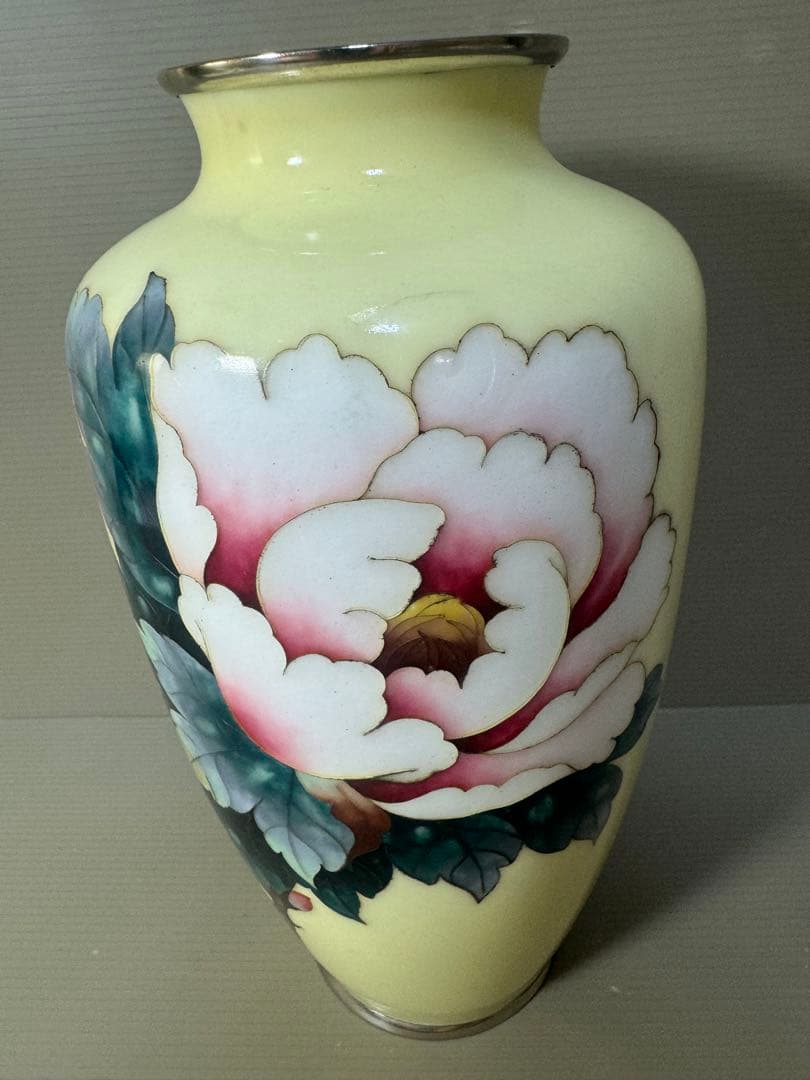 2458 七宝焼　景泰藍　琺瑯　花瓶