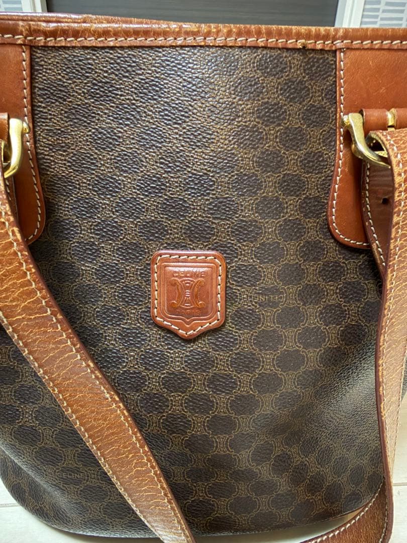 CELINE vintage トートバッグ/マカダムモノグラム