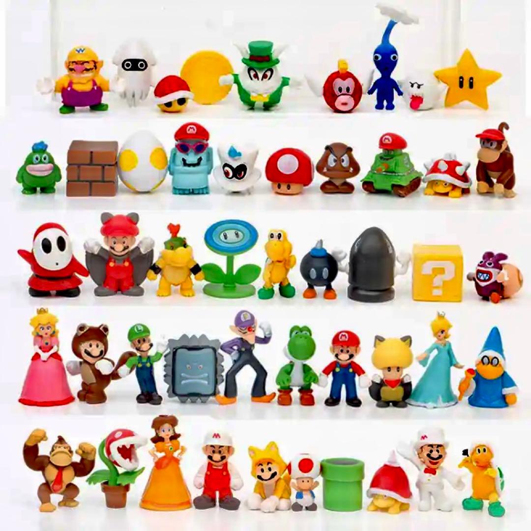 [新品] マリオ フィギュア 48体セット 1/2
