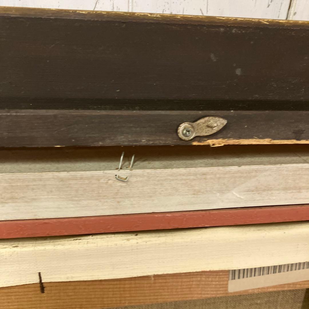 油絵 能面 能楽 黒川能 日本絵 武田靖夫画 伝統芸能 金背景 絵画