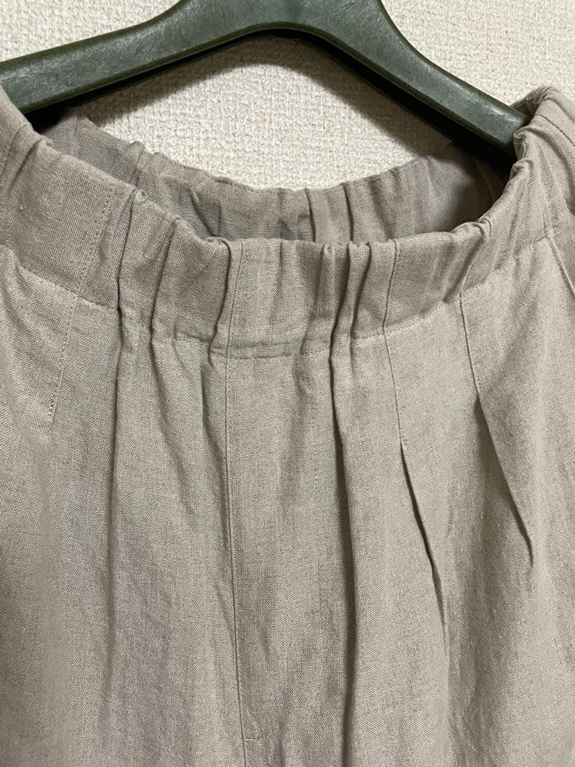 HUIS シャトルリネンスカートパンツ（きなり）　505 遠州織物