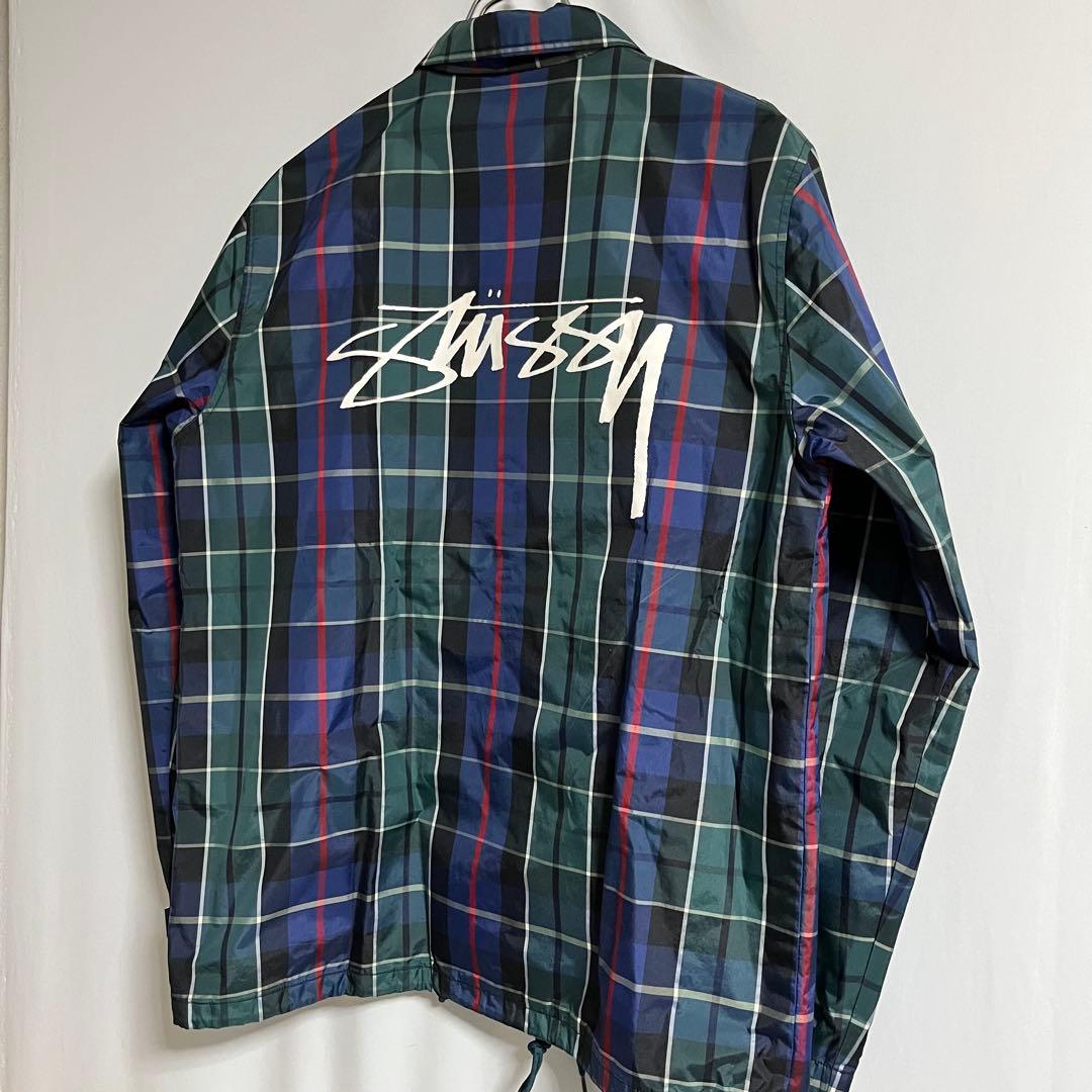 stussy ステューシー コーチジャケット チェック柄 - メルカリ
