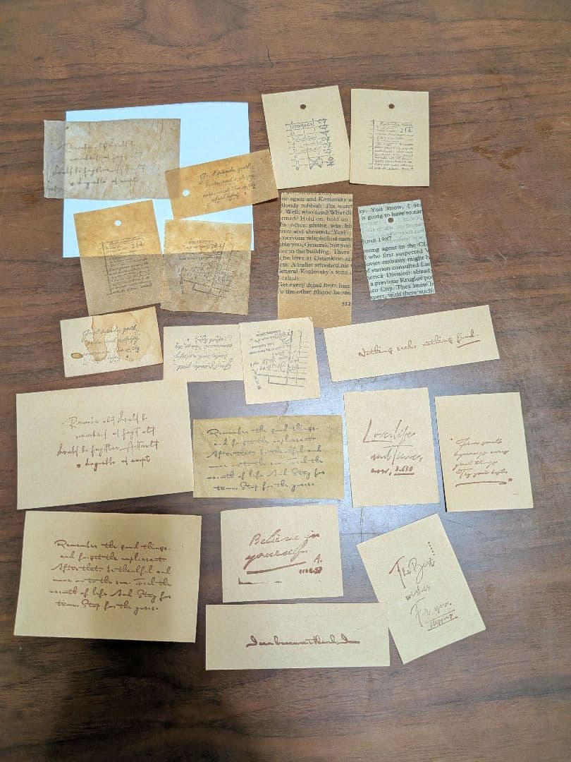 ジャンクジャーナル素材 140点 サビ染め コーヒー染め アンティーク Z39