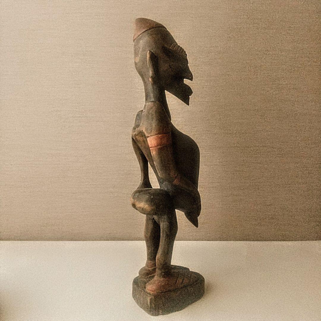 驚異の人体表現】ヴィンテージ アフリカ彫刻 45cm プリミティブアート