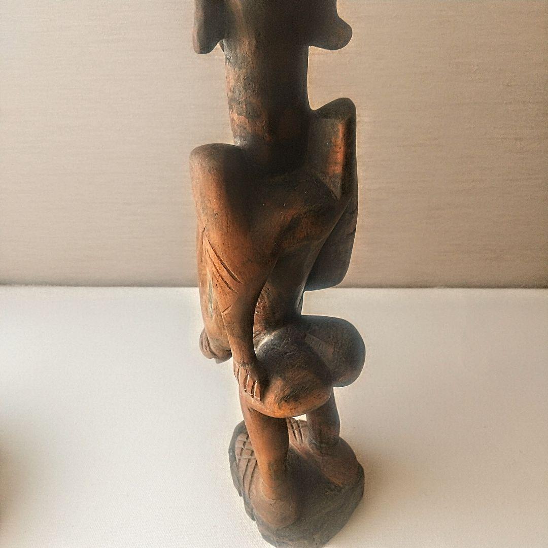 驚異の人体表現】ヴィンテージ アフリカ彫刻 45cm プリミティブアート