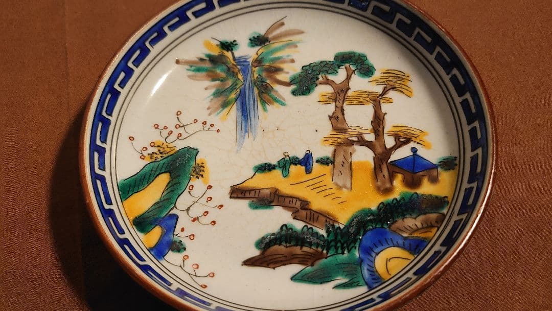 古九谷九谷焼青九谷吉田屋松山正院大皿蔵出し1客