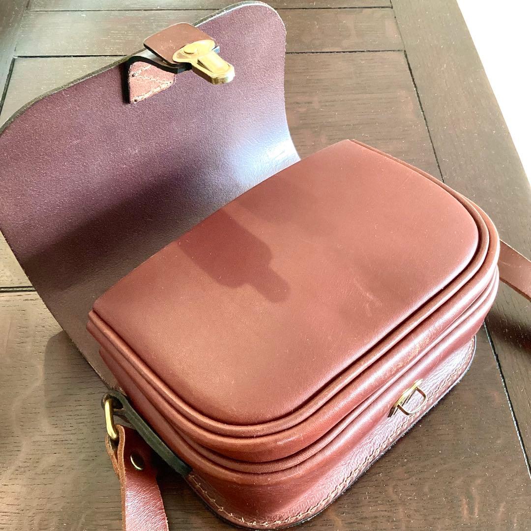 HERZ ラティーゴレザー　 フラップショルダーバッグ　CP-80 チョコ