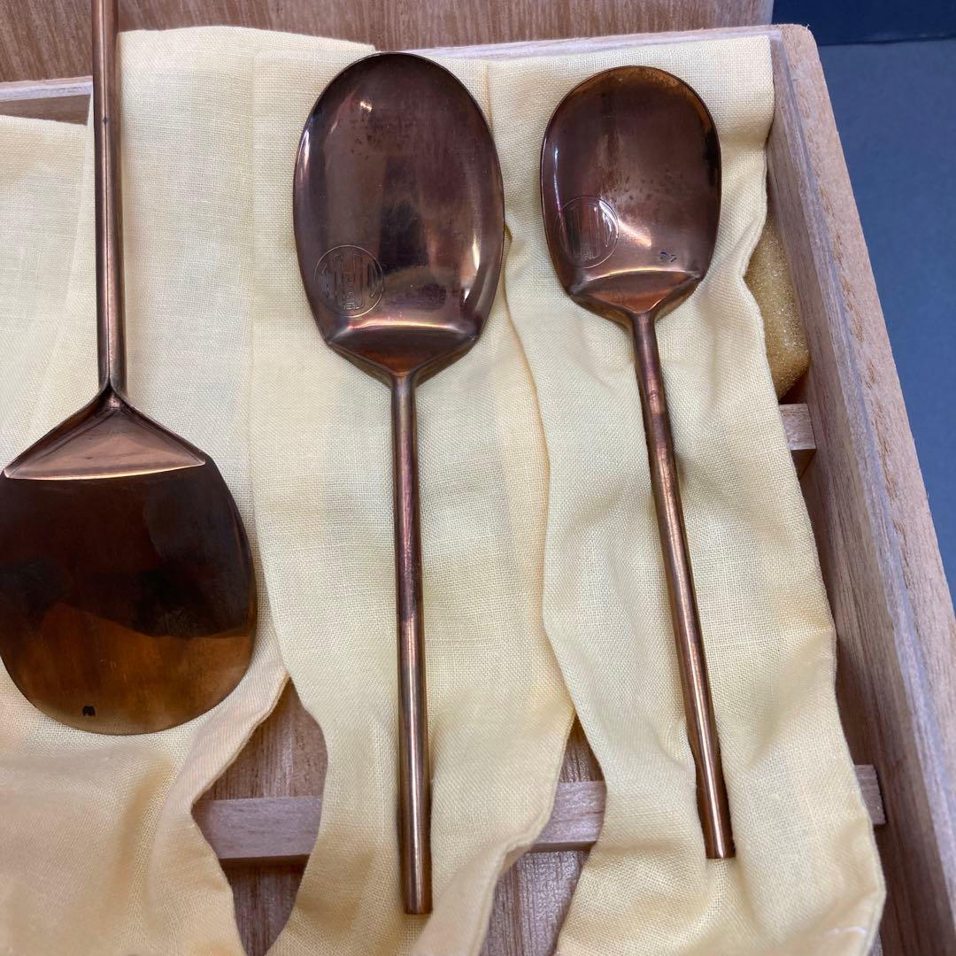 茶道具￼炉灰匙 六方式 灰匙 銅製 6本セット￼共箱 S131HS - メルカリ