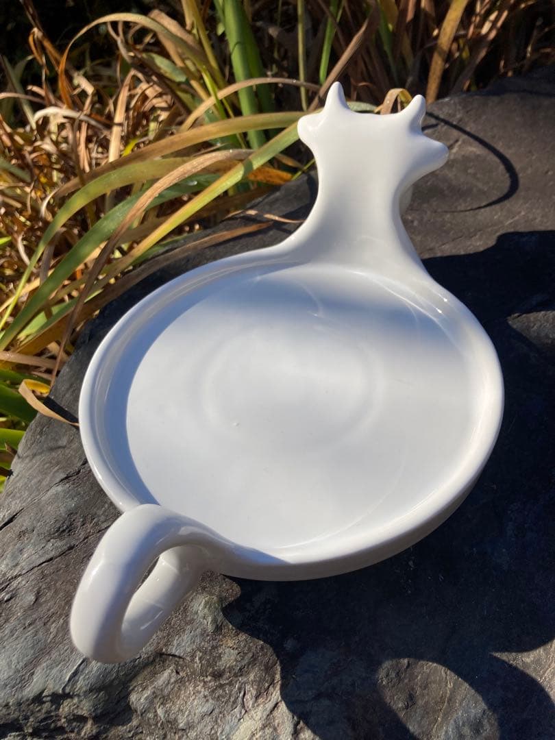 ヨーロッパ製 牛のチーズ皿 白磁 陶器皿La Porcellana Bianca