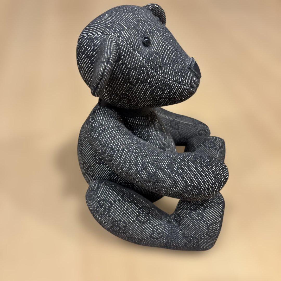☆12/25までの限定価格☆GUCCI 黒いデニム風クマ型ぬいぐるみ