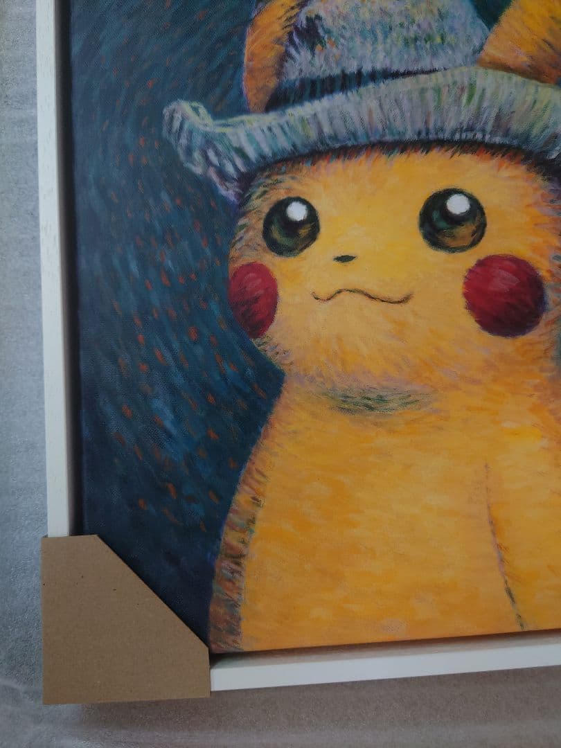 ☆正規品☆白木枠 ゴッホ ピカチュウ キャンバスアート Sサイズ