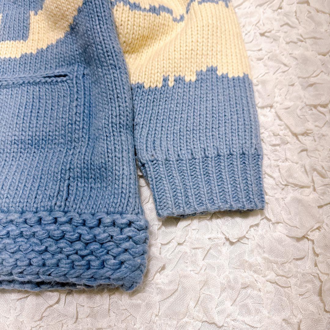 Jesus Canvas カウチンニット　肉厚　セーター　メープルボタンシロクマ