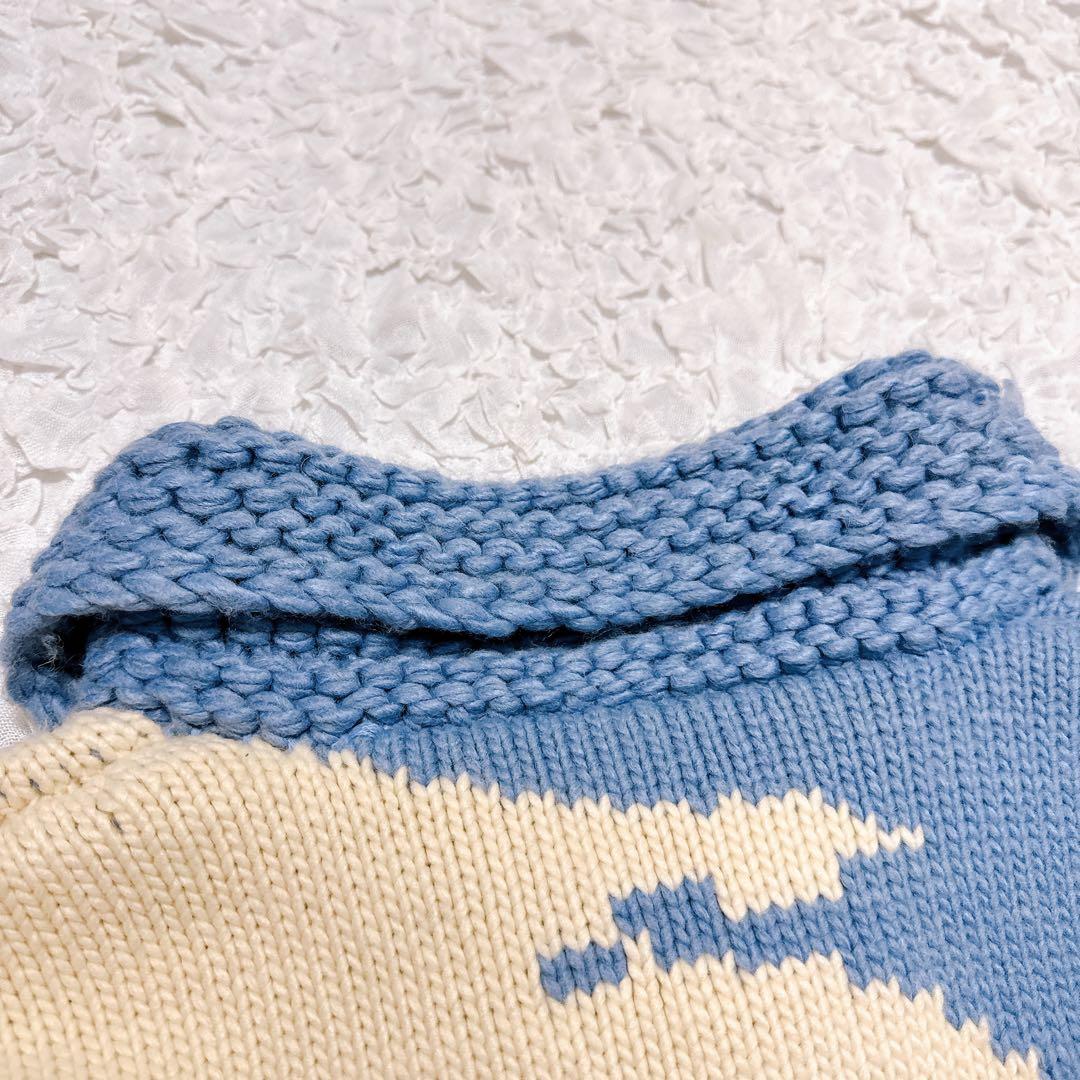 Jesus Canvas カウチンニット　肉厚　セーター　メープルボタンシロクマ