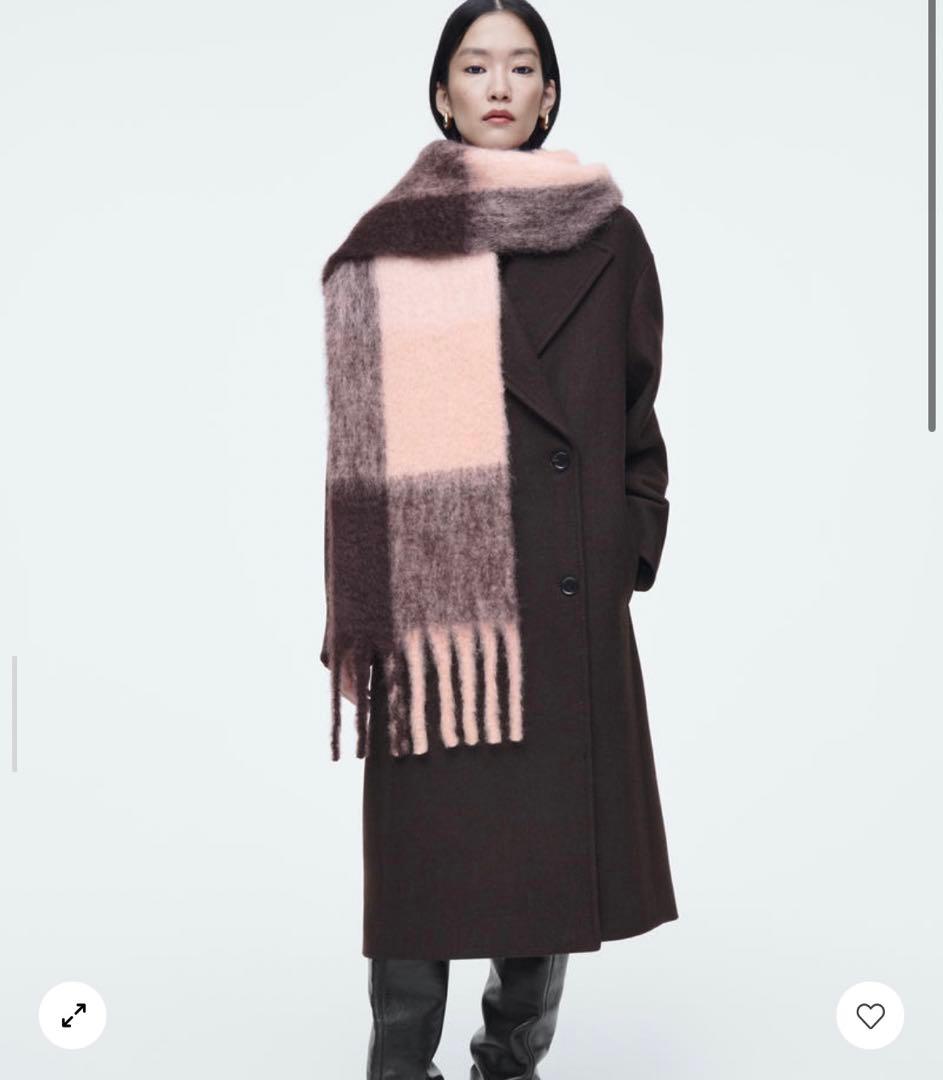 COS フリンジブラッシュドモヘアマフラー 新品