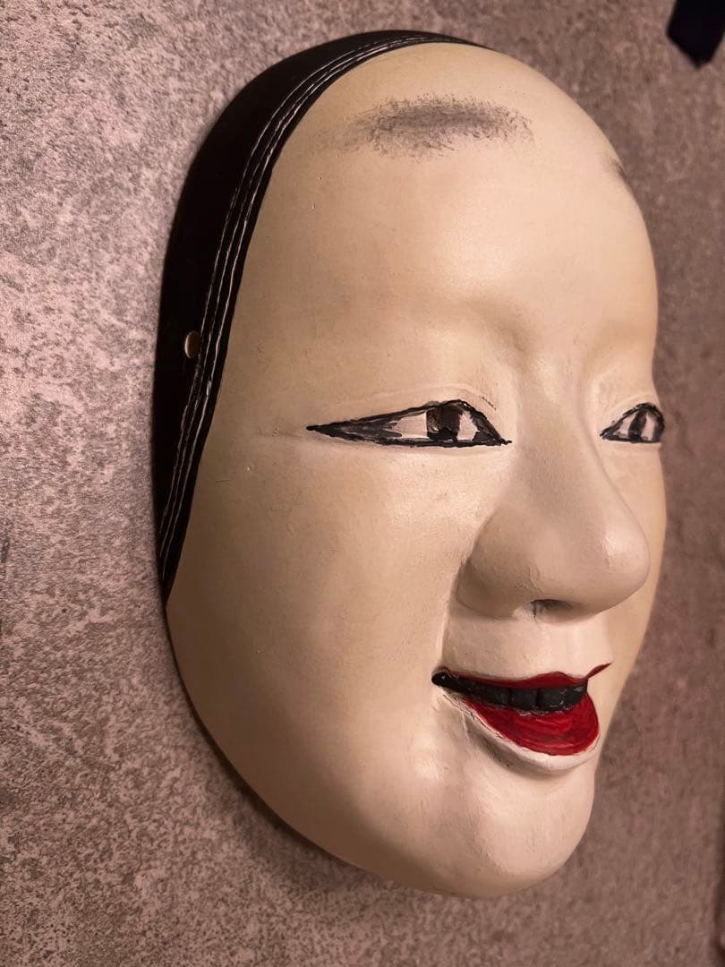 能面 木彫り ② 木彫り能面 能面 木彫り 面袋付き 【公式通販】