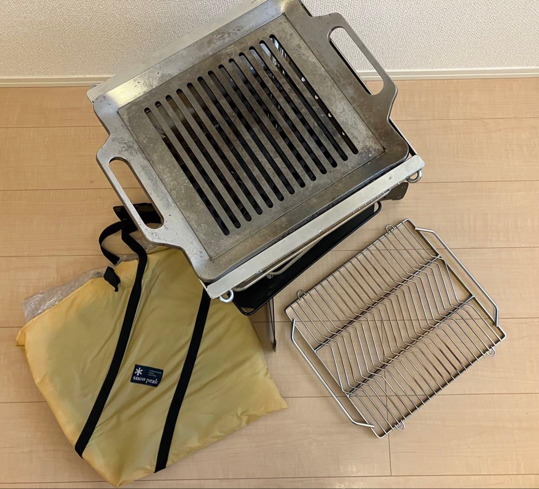 スノーピーク 焚火台M セット中古  peak BBQ 鉄板 キャンプ